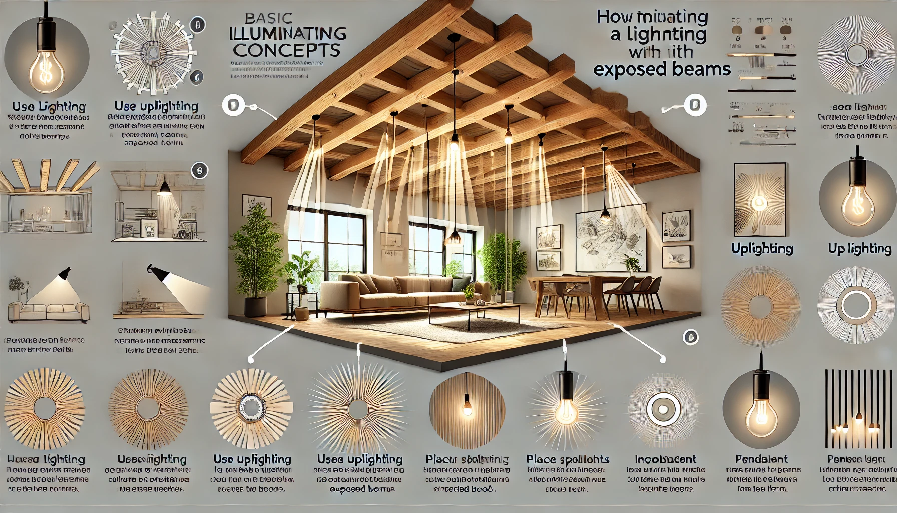 Come illuminare un soffitto con travi a vista